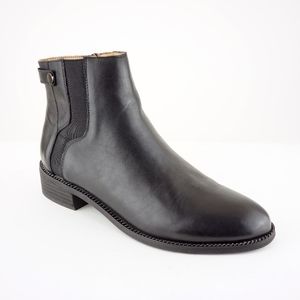 Franco Sarto Brandy, Black Leather Ankle Booties